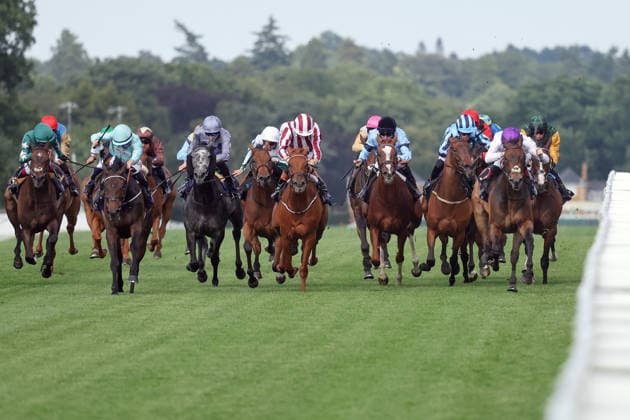 June 17, 2026, Ascot, Windsor, GBR Alobayyah, second from the left with Tom Marquand aboard, wins the Kensington Palace Stakes at Ascot Racecourse Horse, Jockey, Alobayyah, Marquand, Victory, Finish, Finish Line 260617D605ROYAL ASCOT JPG,detected_source_language