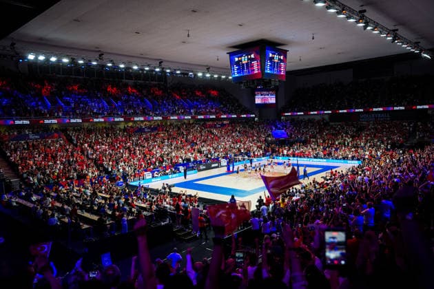 Turkiye v Belgium - FIVB Women s Volleyball Nations League??????? ANKARA, TURKIYE - JUNE 17: 2026 FIVB Women s Volleyball Nations League match held between Turkiye and Belgium at the Ankara Sports Hall, in Ankara, Turkiye, on June 17, 2026. Omer Taha Cetin Anadolu Ankara Turkey. Editorial use only. Please get in touch for any other usage.  Copyright: x2026xAnadoluxOmerxTahaxCetinx