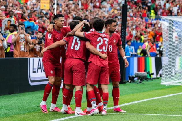2026 FIFA World Cup, Group K, Match 1, Portugal vs. DR Congo, June 17, 2026, at NRG Stadium in Houston, Texas. Goal to make it 1–0 by João Neves, assisted by Cristiano Ronaldo, Pedro Neto, Tomás Araújo, and Renato Veiga. Cristiano Ronaldo,detected_source_language Copyright: xBahhoxKarax