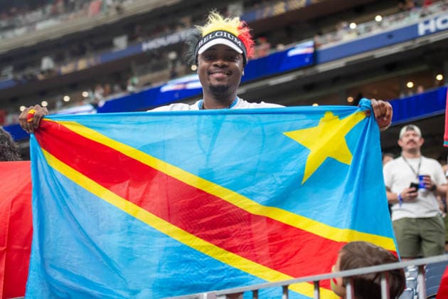 June 17, 2026: A DR Congo fan prior to a FIFA World Cup, WM, Weltmeisterschaft, Fussball Group K match between Portugal and DR Congo in Houston, TX. .. CSM USA - ZUMAc04_ 20260617_faf_c04_006 Copyright: xTraskxSmithx