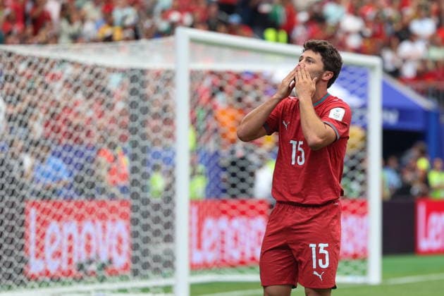 FIFA World Cup, WM, Weltmeisterschaft, Fussball 2026 - Group K - Portugal vs DR Congo Joao Neves of Portugal celebrates after scoring the 1-0 goal during the FIFA World Cup 2026 group stage match between Portugal and DR Congo, in Houston, Texas, USA, 17 June 2026. Houston United States  Copyright: xMIGUELxA.xLOPESx