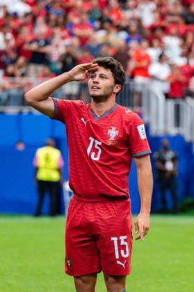 2026 FIFA World Cup, Group K, Match 1, Portugal vs. DR Congo, June 17, 2026, at NRG Stadium in Houston, Texas. Joao Neves scores the 1-0 goal; celebration,detected_source_language Copyright: xBahhoxKarax