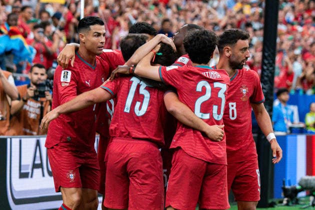 2026 FIFA World Cup, Group K, Match 1, Portugal vs. DR Congo, June 17, 2026, at NRG Stadium in Houston, Texas. Goal to make it 1–0 by João Neves, assisted by Cristiano Ronaldo, Pedro Neto, Tomás Araújo, and Renato Veiga. Cristiano Ronaldo,detected_source_language Copyright: xBahhoxKarax