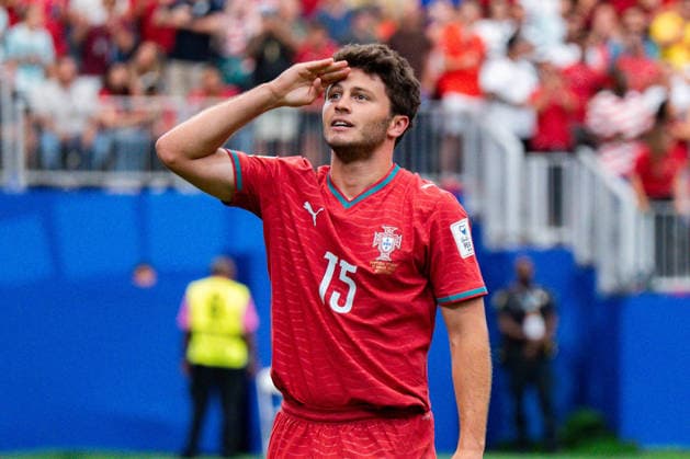 2026 FIFA World Cup, Group K, Match 1, Portugal vs. DR Congo, June 17, 2026, at NRG Stadium in Houston, Texas. Joao Neves scores the 1-0 goal; celebration,detected_source_language Copyright: xBahhoxKarax