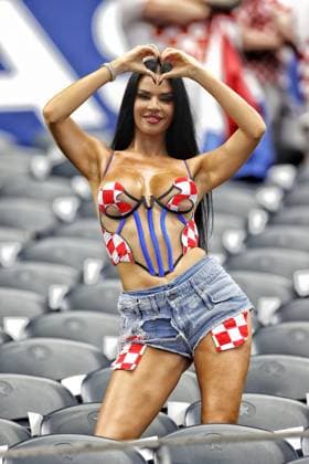 DALLAS, 17-06-2026, Dallas AT&T Stadium, World Cup 2026 Match between England and Croatia. Picture shows Croatian fan in bikini outfit England - Croatia (World Cup 2026)  x204426830x Copyright: