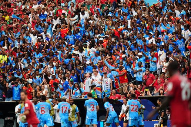 Portugal v DR Congo - FIFA World Cup, WM, Weltmeisterschaft, Fussball 2026 - Group K HOUSTON, USA - JUNE 17: Fans celebrate after Yoane Wissa (20) of DR Congo scored a goal during the 2026 FIFA World Cup First Stage Group K match between Portugal and DR Congo at NRG Stadium (Houston Stadium) in Houston, Texas, United States on June 17, 2026. Hakan Akgun Anadolu Texas United States. Editorial use only. Please get in touch for any other usage.  Copyright: x2026xAnadoluxHakanxAkgunx
