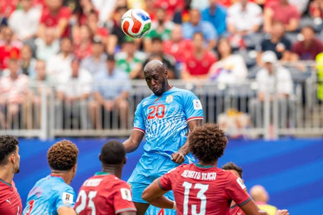 June 17, 2026: DR Congo forward Yoane Wissa (20) scores a goal with a header during a FIFA World Cup, WM, Weltmeisterschaft, Fussball Group K match between Portugal and DR Congo in Houston, TX. .. CSM USA - ZUMAc04_ 20260617_faf_c04_019 Copyright: xTraskxSmithx