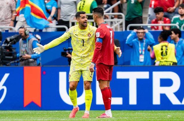 2026 FIFA World Cup, Group K, Match 1, Portugal vs. DR Congo, June 17, 2026, at NRG Stadium in Houston, Texas. Goal to make it 1–1 by Yoane Wissa, Diogo Costa, Cristiano Ronaldo,detected_source_language Copyright: xBahhoxKarax