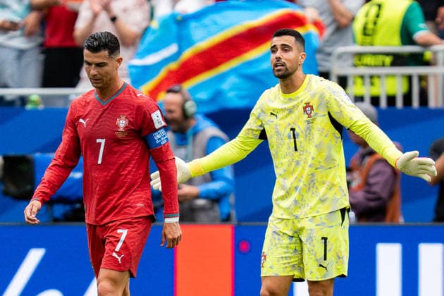 2026 FIFA World Cup, Group K, Match 1, Portugal vs. DR Congo, June 17, 2026, at NRG Stadium in Houston, Texas. Goal to make it 1–1 by Yoane Wissa, Diogo Costa, Cristiano Ronaldo,detected_source_language Copyright: xBahhoxKarax