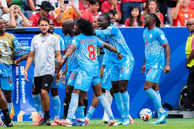 2026 FIFA World Cup, Group K, Match 1, Portugal vs. DR Congo, June 17, 2026, at NRG Stadium in Houston, Texas. Yoane Wissa scores the 1-1 goal.,detected_source_language Copyright: xBahhoxKarax