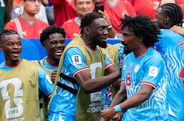 2026 FIFA World Cup, Group K, Match 1, Portugal vs. DR Congo, June 17, 2026, at NRG Stadium in Houston, Texas. Yoane Wissa scores the 1-1 goal.,detected_source_language Copyright: xBahhoxKarax