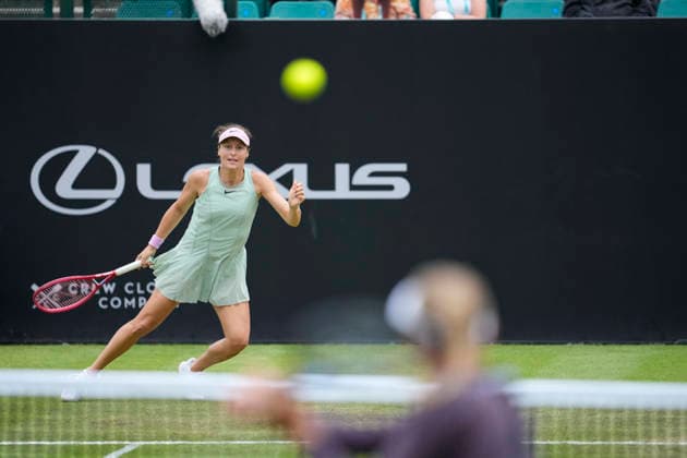Lexus Nottingham Open - Day Three Tatjana Maria of Germany competes during the Round of 16 singles match at the 2026 Lexus Nottingham Open Women s tennis tournament at the Nottingham Tennis Centre in Nottingham, England, on June 17, 2026. London Great Britain United Kingdom  Copyright: xOwenxHammondx originalFilename:hammond-2026lexu260617_npe7p.jpg