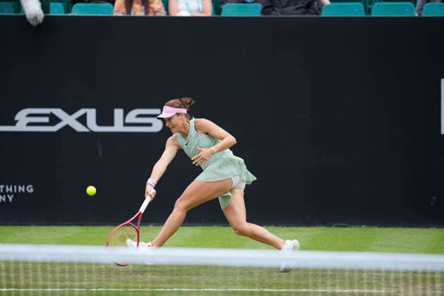 Lexus Nottingham Open - Day Three Tatjana Maria of Germany competes during the Round of 16 singles match at the 2026 Lexus Nottingham Open Women s tennis tournament at the Nottingham Tennis Centre in Nottingham, England, on June 17, 2026. London Great Britain United Kingdom  Copyright: xOwenxHammondx originalFilename:hammond-2026lexu260617_npPjo.jpg