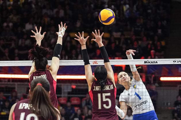 FIVB Women s Nations League 2026. Natthanicha Jaisaen of Thailand and Oleksandra Milenko of Ukraine in action during the FIVB Women s Volleyball Nations League match between Thailand and Ukraine in Bangkok, Thailand, on June 17, 2026. Bangkok Bangkok Thailand  Copyright: xAnusakxLaowilasx originalFilename:laowilas-notitle260617_npqjI.jpg