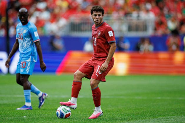 Joao Neves seen during FIFA World Cup, WM, Weltmeisterschaft, Fussball 2026 game between national teams of Portugal and DR Congo (Grzegorz Wajda Ball Raw Images) Arlington Dallas Stadium USA Copyright: xGrzegorzxWajdax grzegorzwajda_portugal_drcongo_25226_4-13