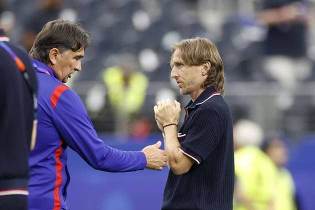 DALLAS, 17-06-2026, Dallas AT&T Stadium, World Cup 2026 Match between England and Croatia. Picture shows Zlatko Dalic and Luca Modric England - Croatia (World Cup 2026)  x204427271x Copyright: