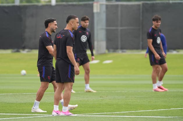 United States players are seen during a training session in Seattle, USA, 17 June 2026. USA will face Australia on a FIFA World Cup, WM, Weltmeisterschaft, Fussball 2026 soccer match on 19 June 2026 . United States training session !ACHTUNG: NUR REDAKTIONELLE NUTZUNG!  Copyright: xOmarxAlonsox GRAF367 20260617-55020626630_1