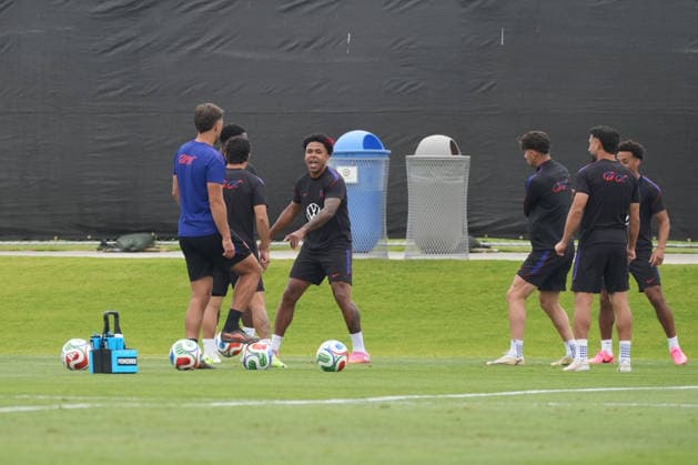 United States players are seen during a training session in Seattle, USA, 17 June 2026. USA will face Australia on a FIFA World Cup, WM, Weltmeisterschaft, Fussball 2026 soccer match on 19 June 2026 . United States training session !ACHTUNG: NUR REDAKTIONELLE NUTZUNG!  Copyright: xOmarxAlonsox GRAF368 20260617-55020626631_1