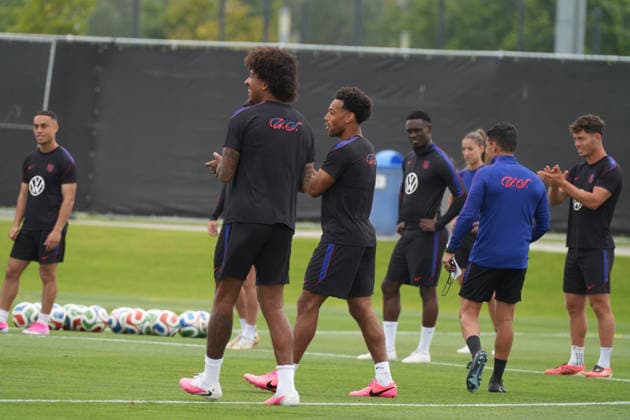 United States players are seen during a training session in Seattle, USA, 17 June 2026. USA will face Australia on a FIFA World Cup, WM, Weltmeisterschaft, Fussball 2026 soccer match on 19 June 2026 . United States training session !ACHTUNG: NUR REDAKTIONELLE NUTZUNG!  Copyright: xOmarxAlonsox GRAF365 20260617-55020626637_1