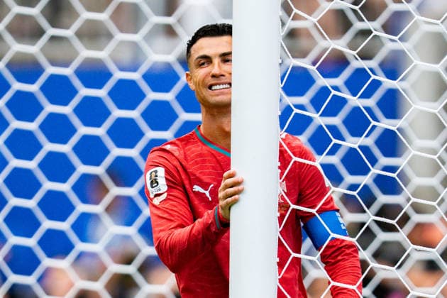 FIFA Fussball Weltmeisterschaft 2026, Gruppe K, Spiel 1, Portugal vs. DR Kongo, 17.06.2026 im NRG Stadium in Houton, Texas Cristiano Ronaldo unzufrieden unglücklich genervt sauer *** 2026 FIFA World Cup, Group K, Match 1, Portugal vs. DR Congo, June 17, 2026, at NRG Stadium in Houston, Texas; Cristiano Ronaldo Copyright: xBahhoxKarax