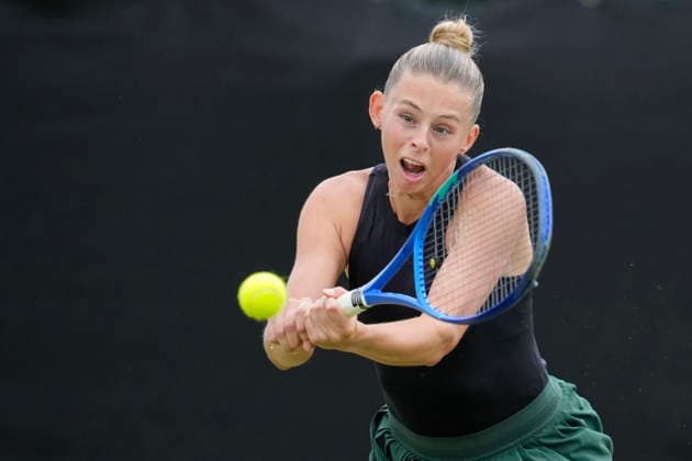 Lexus Nottingham Open - Day Three Alicia Dudeney of Great Britain competes during the Round of 16 doubles match at the 2026 Lexus Nottingham Open Women s tennis tournament at the Nottingham Tennis Centre in Nottingham, England, on June 17, 2026. London Great Britain United Kingdom  Copyright: xOwenxHammondx originalFilename:hammond-2026lexu260617_npMWO.jpg