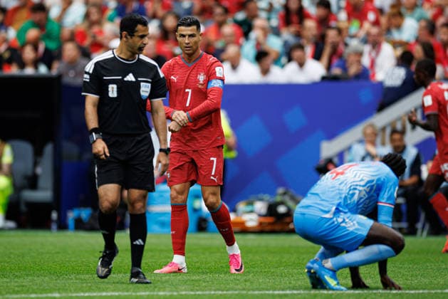 Cristiano Ronaldo seen during FIFA World Cup, WM, Weltmeisterschaft, Fussball 2026 game between national teams of Portugal and DR Congo (Grzegorz Wajda Ball Raw Images) Arlington Dallas Stadium USA Copyright: xGrzegorzxWajdax grzegorzwajda_portugal_drccongo_4_2526-13