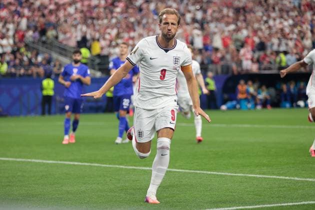 DALLAS, 17-06-2026, Dallas AT&T Stadium, World Cup 2026 Match between England and Croatia. Picture shows England player Harry Kane celebrating the 1-0 England - Croatia (World Cup 2026)  x204428693x Copyright: