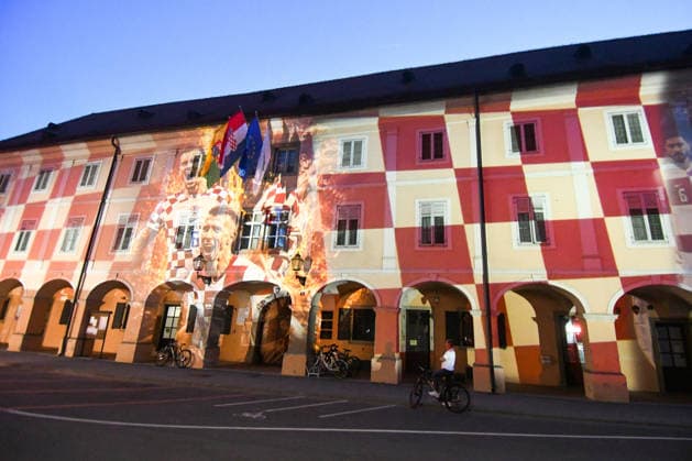 Football, 2026 FIFA World Cup, Croatia national team, City-themed décor and lighting in Bjelvoar