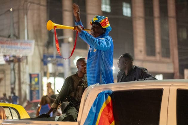 Football, 2026 FIFA World Cup, Portugal v DR Congo, fans celebrate in Kinshasa