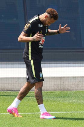 Neymar of Brazil attends a training session at Columbia Park as part of the FIFA World Cup, WM, Weltmeisterschaft, Fussball 2026 in Morristown, New Jersey, USA, 17 June 2025. FIFA World Cup 2026 - Brazil tranining session !ACHTUNG: NUR REDAKTIONELLE NUTZUNG!  Copyright: xSebastiaoxMoreirax GR3431 20260617-55020627496_1