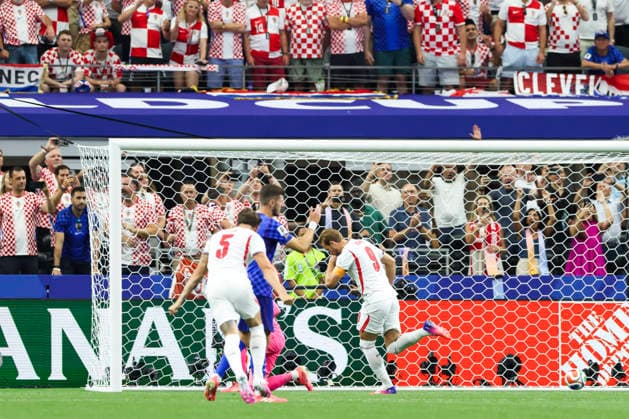 England v Croatia, FIFA World Cup, WM, Weltmeisterschaft, Fussball 2026 England forward Harry Kane (9) scores a GOAL 1-0 penalty celebrates during the England v Croatia FIFA WORLD CUP 2026 Group L match at Dallas Stadium, Arlington, United States on 17 June 2026 Credit: Phil Duncan Every Second Media Editorial use only. All images are copyright Every Second Media Limited. No images may be reproduced without prior permission. Copyright: xIMAGO EveryxSecondxMediax ESM-2042-0018 PhilxDuncanx xEveryxSecondxMediax
