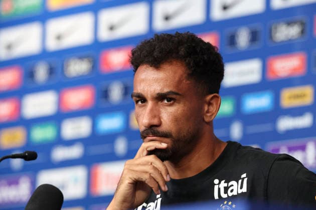 Danilo of Brazil attends a press conference, PK, Pressekonferenz as part of the FIFA World Cup, WM, Weltmeisterschaft, Fussball 2026 in Basking Ridge, New Jersey, USA, 17 June 2025. FIFA World Cup 2026 - Brazil press conference !ACHTUNG: NUR REDAKTIONELLE NUTZUNG!  Copyright: xSebastiaoxMoreirax GR3424 20260617-55020627534_1