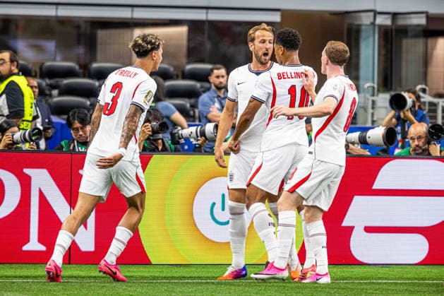 17.06.2026, DALLAS, PILKA NOZNA (FOOTBALL), FIFA World Cup, WM, Weltmeisterschaft, Fussball 2026, MECZ ANGLIA - CHORWACJA ( ENGLAND - CROATIA ) NZ HARRY KANE BRAMKA RADOSC GOL GOAL JUDE BELLINGHAM NICO OREILLY FOTO LUKASZ SKWIOT CYFRASPORT NEWSPIX.PL --- Newspix.pl Football - 2026 FIFA World Cup in USA Canada Mexico England - Croatia POLAND OUT!  20260617CSLS00023