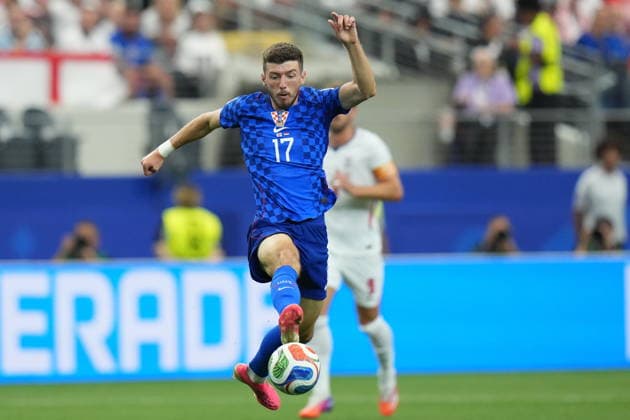 FIFA World Cup, WM, Weltmeisterschaft, Fussball 2026 - Group L - England vs Croatia Petar Sucic of Croatia in action during the FIFA World Cup 2026 group stage match England against Croatia, in Dallas, Texas, USA, 17 June 2026. DALLAS United States  Copyright: xJEFFREYxMCWHORTERx