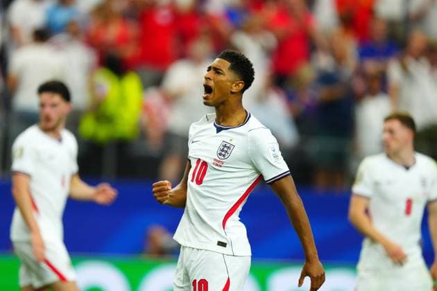 Jude Bellingham celebrates scoring for England England v Croatia, 2026 FIFA World Cup, WM, Weltmeisterschaft, Fussball Group L, Football, Dallas Stadium, Arlington, Texas, USA - 17 Jun 2026Arlington Dallas Stadium Texas (TX) United States of America EDITORIAL USE ONLY No use with unauthorised audio, video, data, fixture lists, club league logos or live services. Online in-match use limited to 120 images, no video emulation. No use in betting, games or single club league player publications.  Copyright: xJavierxGarcia Shutterstockx 16928920cj