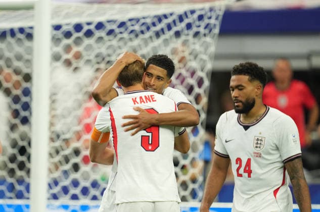 Jude Bellingham of England scores and celebrates his teams third goal during the match between England and Croatia in Group L of the 2026 FIFA World Cup at Dallas Stadium in Arlington, United States, on June 17, 2026. Thor Wegner, DeFodi Images. Photo by DeFodi Images,detected_source_language
