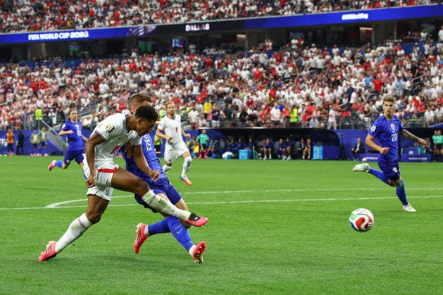 FIFA World Cup, WM, Weltmeisterschaft, Fussball 2026: England v Croatia DALLAS, USA - 17th June 2026: Jude Bellingham of England scores his side s third goal during the FIFA World Cup 2026 Group L match between England and Croatia at Dallas Stadium Dallas Dallas Stadium United States of America Copyright: xCraigxMercerx xPeakxActionxPhotosx