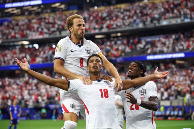 FIFA World Cup, WM, Weltmeisterschaft, Fussball 2026: England v Croatia DALLAS, USA - 17th June 2026: Jude Bellingham of England celebrates scoring his side s third goal during the FIFA World Cup 2026 Group L match between England and Croatia at Dallas Stadium Dallas Dallas Stadium United States of America Copyright: xCraigxMercerx xPeakxActionxPhotosx