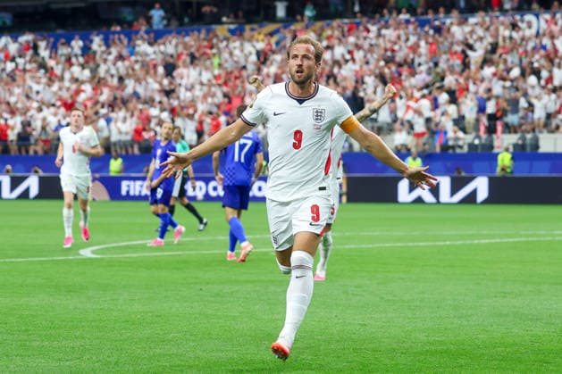England v Croatia: Group L - FIFA World Cup, WM, Weltmeisterschaft, Fussball 2026 Harry Kane of England celebrates scoring his team s second goal during the FIFA World Cup 2026 Group L match between England and Croatia at Dallas Stadium on June 17, 2026 in Dallas, Texas.  SanjinxStrukic PIXSELL