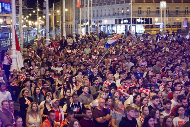 Football, 2026 FIFA World Cup, England v Croatia, fans at a public viewing event in Croatia #2
