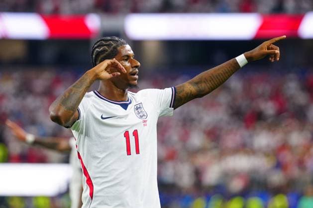 Marcus Rashford celebrates scoring for England England v Croatia, 2026 FIFA World Cup, WM, Weltmeisterschaft, Fussball Group L, Football, Dallas Stadium, Arlington, Texas, USA - 17 Jun 2026Arlington Dallas Stadium Texas (TX) United States of America EDITORIAL USE ONLY No use with unauthorised audio, video, data, fixture lists, club league logos or live services. Online in-match use limited to 120 images, no video emulation. No use in betting, games or single club league player publications.  Copyright: xJavierxGarcia Shutterstockx 16928920dx