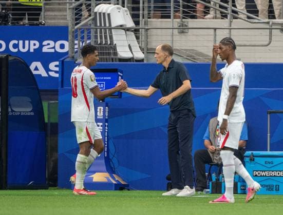 Soccer, Mens, 2026 FIFA World Cup in Mexico, Canada, and the U.S., Match in Dallas, Group L, Matchday 1, England vs. Croatia, from left Copyright: xMatthiasxKochx