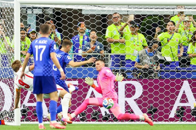 England v Croatia: Group L - FIFA World Cup, WM, Weltmeisterschaft, Fussball 2026 Dominik Livakovic of Croatia in action during the FIFA World Cup 2026 Group L match between England and Croatia at Dallas Stadium on June 17, 2026 in Dallas, Texas.  SanjinxStrukic PIXSELL