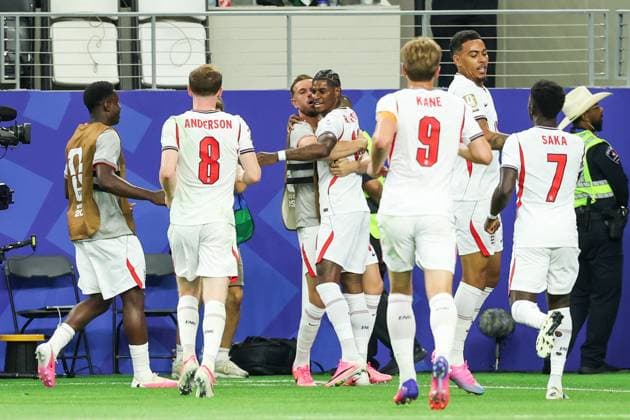 RECORD DATE NOT STATED FIFA World Cup, WM, Weltmeisterschaft, Fussball 2026 - Group L - England v Croatia Marcus Rashford player of England celebrates his goal during the match between England and Croatia in the first round of Group L of the 2026 FIFA World Cup group stage at Dallas Stadium, in Texas, United States, on Wednesday, June 17, 2026.(Foto: William Volcov Brazil Photo Press IMAGO) Sports Arlington TX United States of America Copyright: xWILLIAMxVOLCOVx