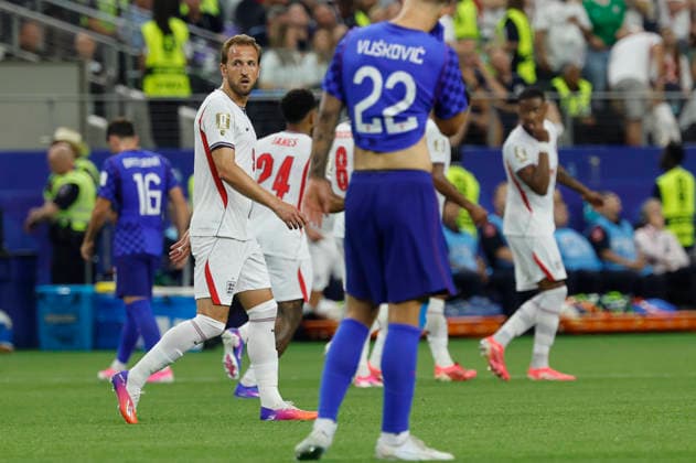 Harry Kane (L) of England celebrates a goal during a Group L match at the 2026 FIFA World Cup, WM, Weltmeisterschaft, Fussball between England and Croatia at AT&T Stadium in Dallas, USA, 17 June 2026. FIFA World Cup 2026 - Group L - England vs Croatia !ACHTUNG: NUR REDAKTIONELLE NUTZUNG!  Copyright: xMariscalx GR3480 20260617-55020628236_1