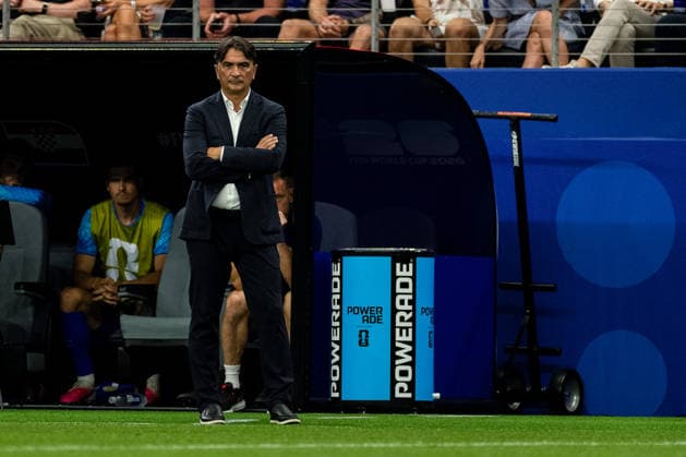 DALLAS, TEXAS - JUNE 17: Croatia head coach Zlatko Dalic looks on during the FIFA World Cup, WM, Weltmeisterschaft, Fussball 2026 Group L match between England and Croatia at Dallas Stadium on June 17, 2026 in Dallas, Texas.  Copyright: xMBxMediax