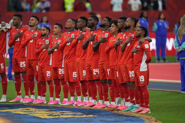 Ghana v Panama - FIFA World Cup, WM, Weltmeisterschaft, Fussball 2026 - Group L TORONTO, CANADA - JUNE 17: Players of Panama sing their national anthem prior to 2026 FIFA World Cup First Stage Group L match between Ghana and Panama at Toronto Stadium (BMO Field) in Toronto, Ontario, Canada on June 17, 2026. Mert Alper Dervis Anadolu Ontario Canada. Editorial use only. Please get in touch for any other usage.  Copyright: x2026xAnadoluxMertxAlperxDervisx