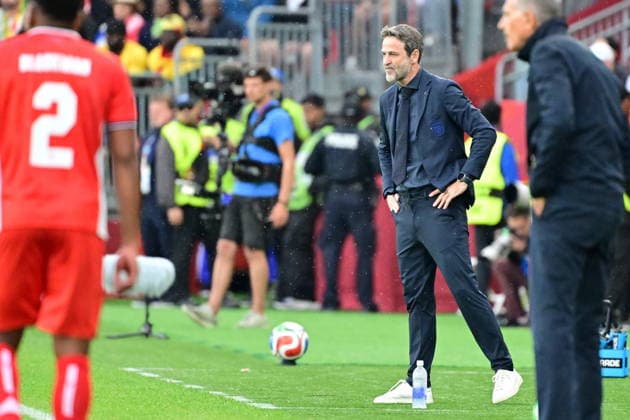 FIFA World Cup, WM, Weltmeisterschaft, Fussball 2026 - Group L - Ghana vs Panama Panama s head coach Thomas Christiansen looks on during the FIFA World Cup 2026 group stage match Ghana against Panama, in Toronto, Canada, 17 June 2026. TORONTO Canada  Copyright: xEDUARDOxLIMAx