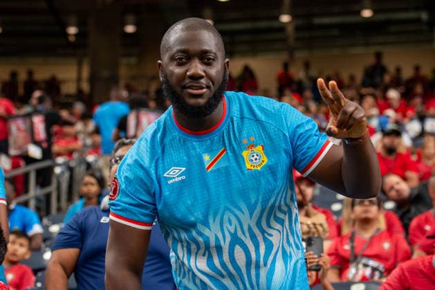 June 17, 2026: A DR Congo fan prior to a FIFA World Cup, WM, Weltmeisterschaft, Fussball Group K match between Portugal and DR Congo in Houston, TX. .. CSM - ZUMAc04_ 20260617_zma_c04_113 Copyright: xTraskxSmithx