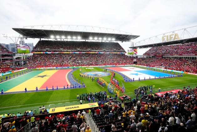 June 17, 2026, Toronto, On, CANADA: Ghana and Panama take to the field prior to the first half of a World Cup Group L soccer match, in Toronto, on Wednesday, June 17, 2026. Canada News - June 17, 2026  - ZUMAc35_ 20260617_zaf_c35_145 Copyright: xChrisxYoungx